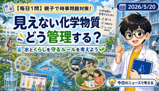 【時事トレ】見えない化学物質をどう管理する？化審法改正ニュースを小学生にもわかりやすく解説