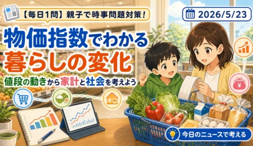 【時事トレ】物価指数でわかる暮らしの変化｜消費者物価指数を小学生にもわかりやすく解説