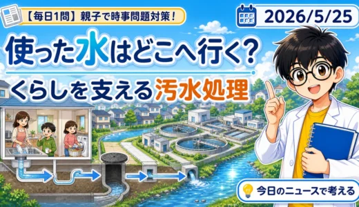 【時事トレ】使った水はどこへ行く？汚水処理と地域インフラを小学生にもわかりやすく解説｜小学生の中学受験