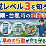 【時事トレ】警戒レベル3は何の合図？大雨・台風時の避難判断を親子で考える時事問題