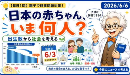 【時事トレ】日本の赤ちゃん、いま何人？2025年の出生数から考える少子化