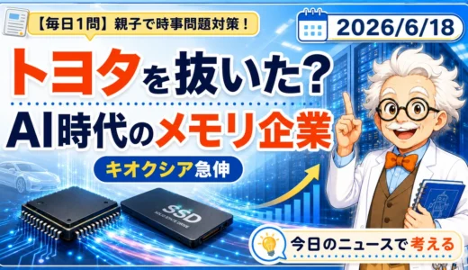 キオクシアがトヨタを抜いた？AI時代の半導体メモリを親子で解説