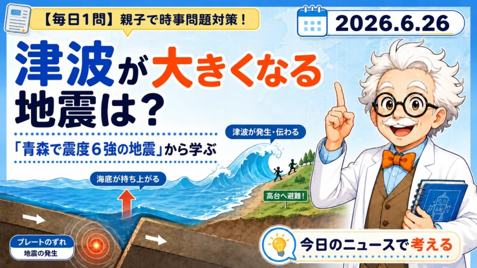 津波が大きくなる地震の特徴を青森で震度6強の地震から学ぶ時事問題