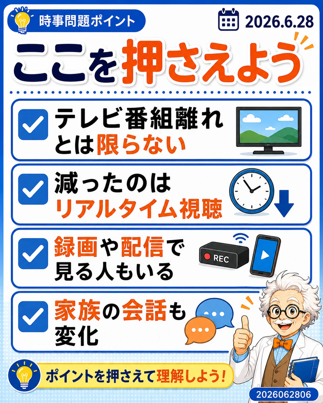 テレビ離れとリアルタイム視聴のポイント整理