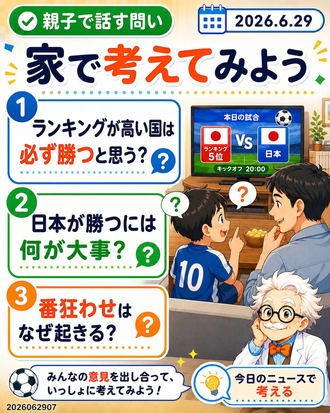 ランキングが高い国は必ず勝つのか親子で話す問いのスライド