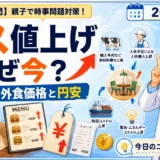 モスバーガー値上げと外食価格の背景を学ぶ時事問題