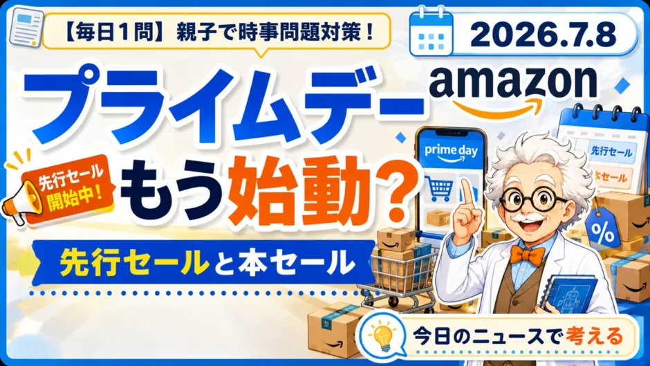 Amazonプライムデー2026の先行セールと本セールの違いを学ぶ時事問題