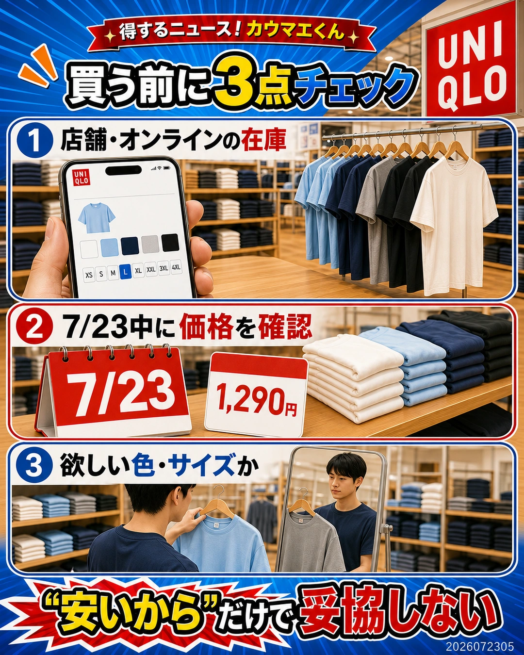 購入前に確認する在庫・価格・用途の3項目