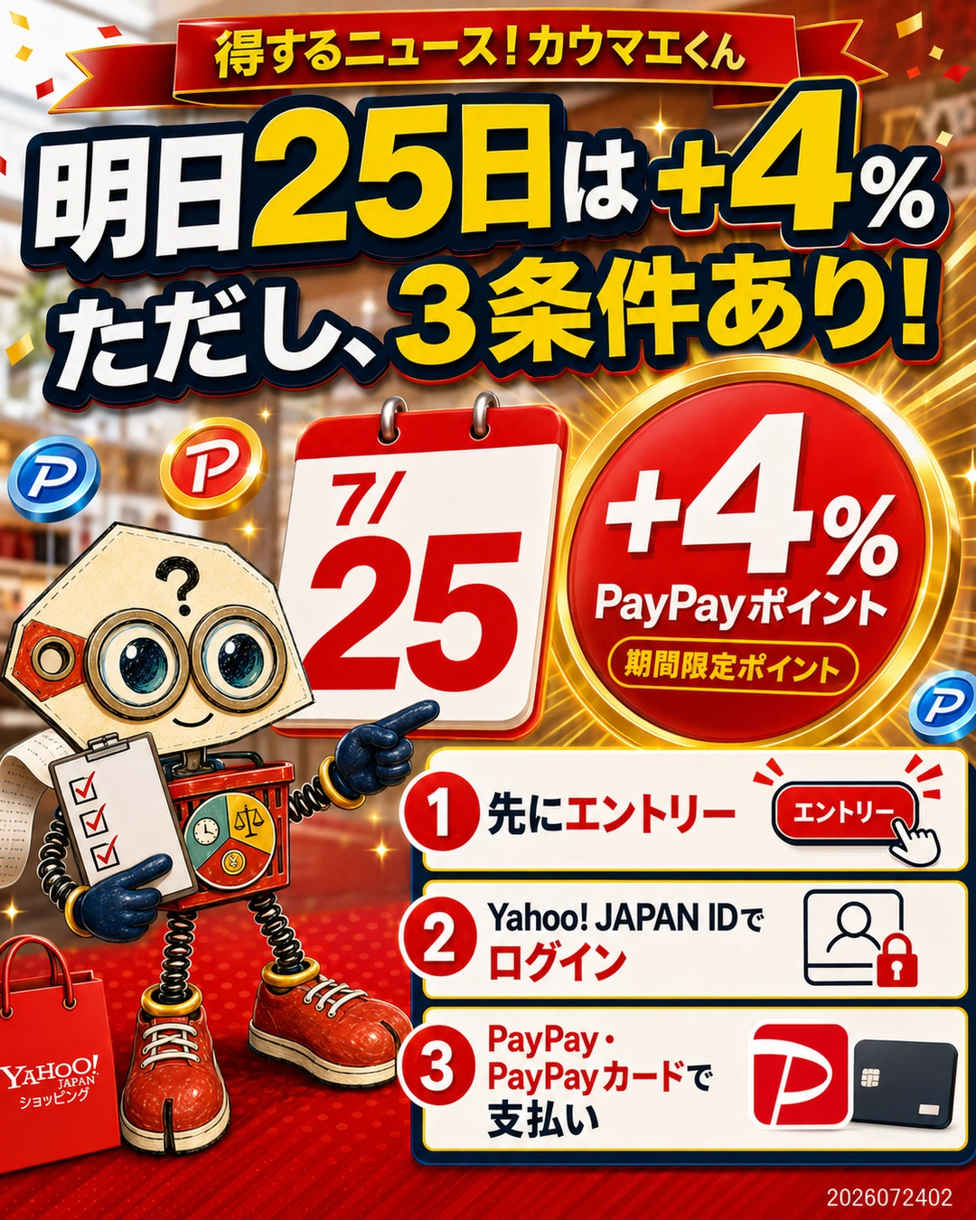 対象ストア限定の最大5％OFFクーポン