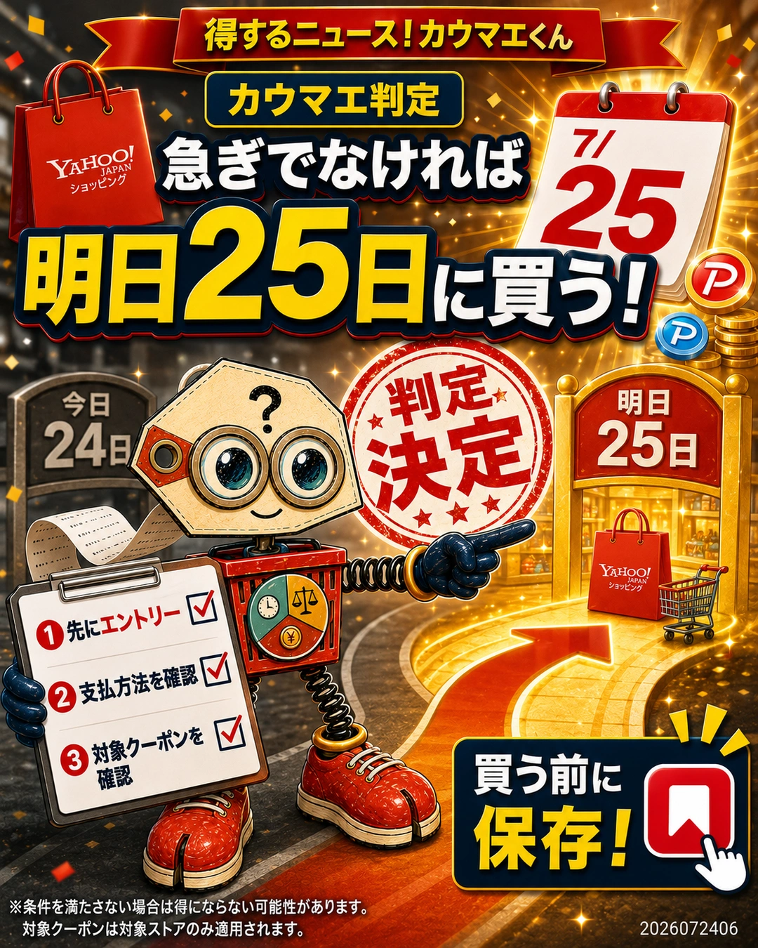 急ぎでなければ7月25日の5のつく日をチェック