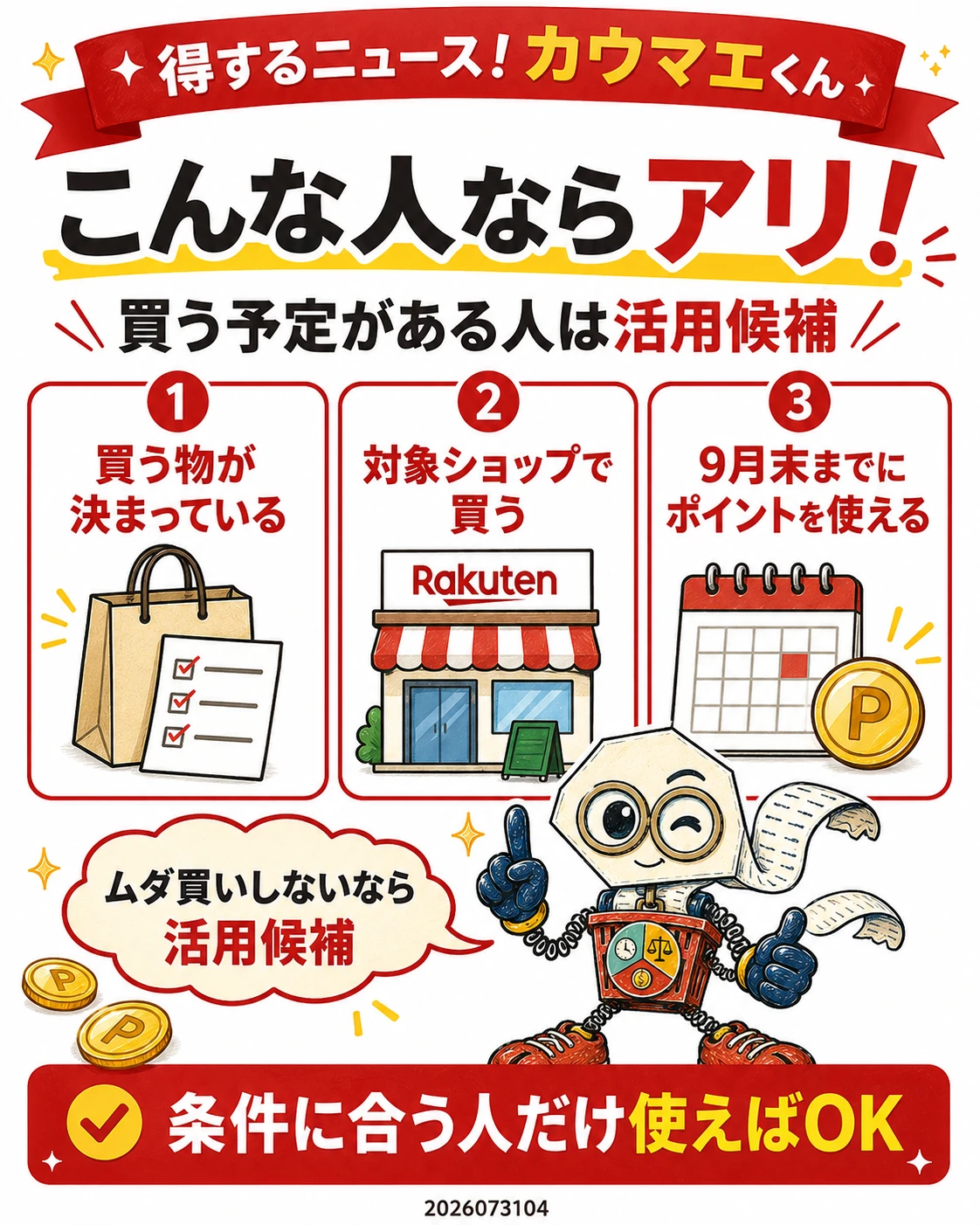 楽天市場の対象ショップで買う予定がある人はポイントキャンペーン活用候補