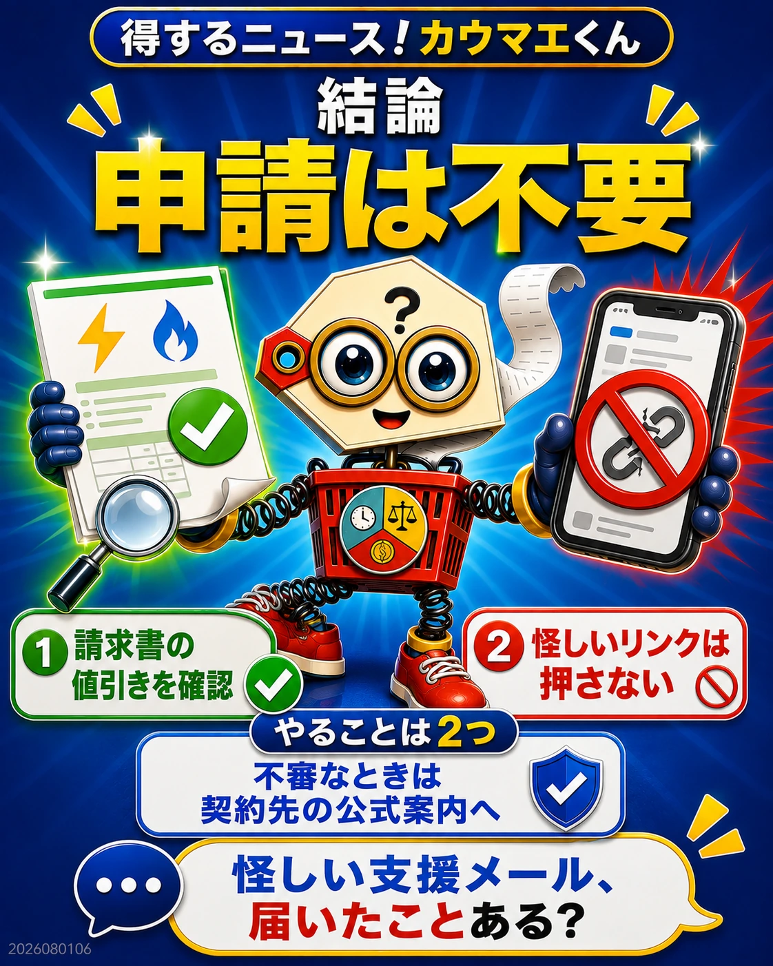 請求書の値引きを確認し怪しいリンクを押さないという結論
